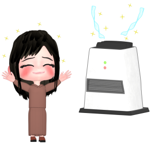 きれいな空気を吸う人のイラスト