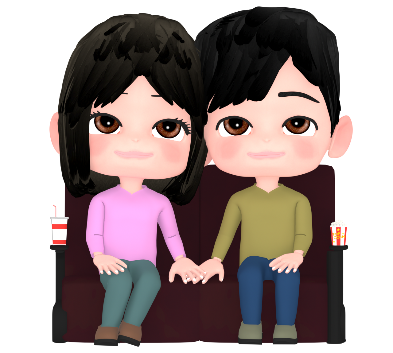 カップルシートのイラスト