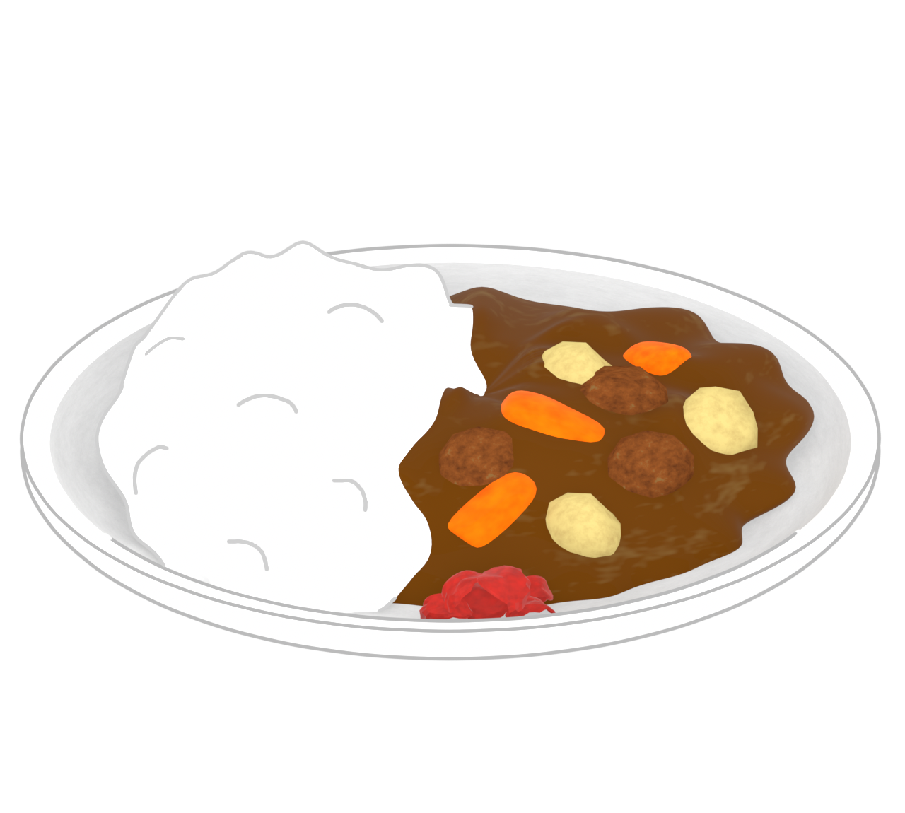 カレーライスのイラスト