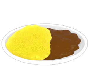 カレーサフランライスのイラスト
