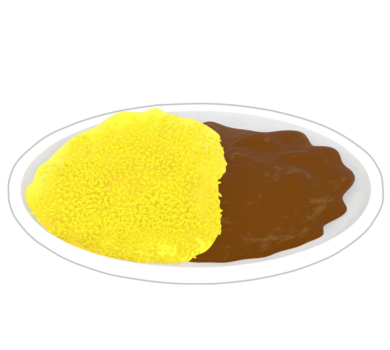 カレーサフランライスのイラスト