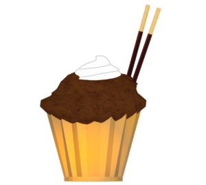 かわいいカップケーキのイラスト