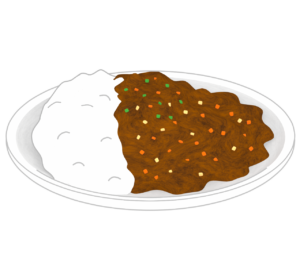 かわいいキーマカレーのイラスト
