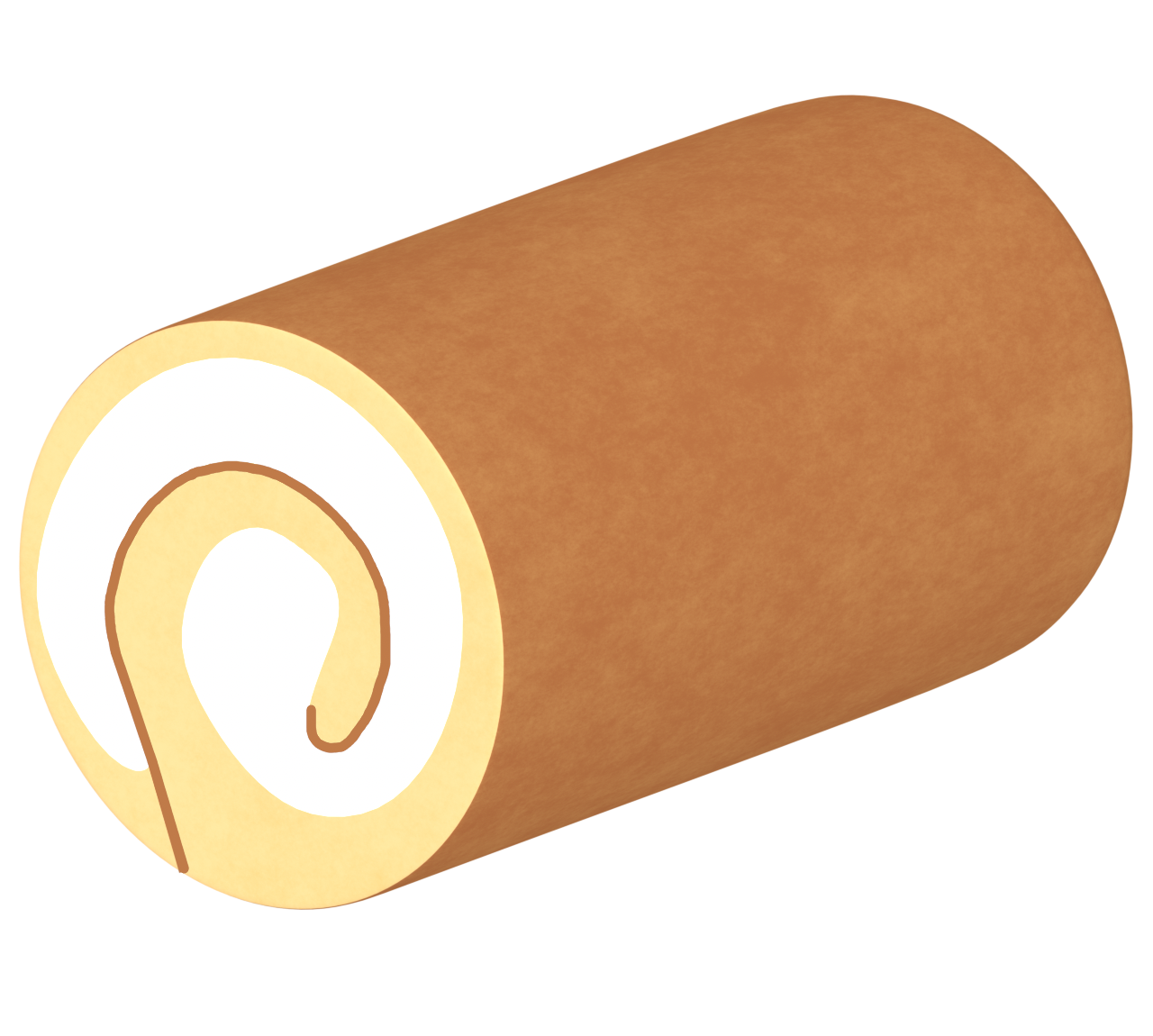 かわいいロールケーキのイラスト