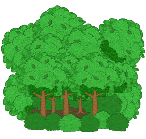 深い森のイラスト