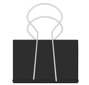 ダブルクリップのイラスト