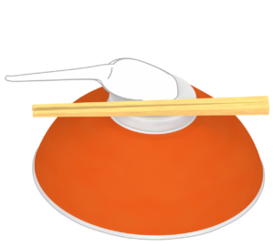 伏せ丼のイラスト
