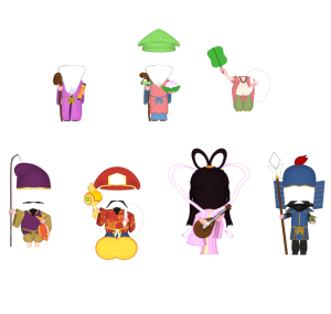 顔ハメ 七福神のイラスト