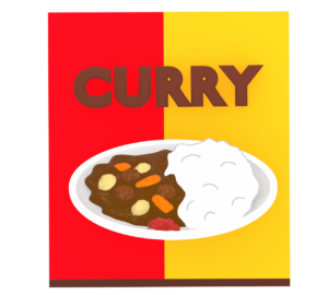 食品 レトルトカレーのイラスト