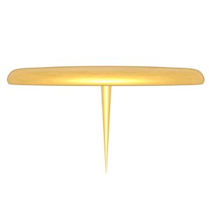 金色の画鋲のイラスト