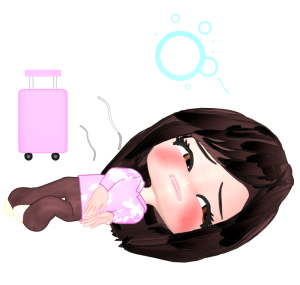 休み明けで疲れた人のイラスト