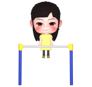 鉄棒をする子供のイラスト