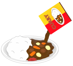 レトルトカレーのイラスト