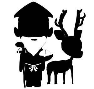 寿老人のシルエット