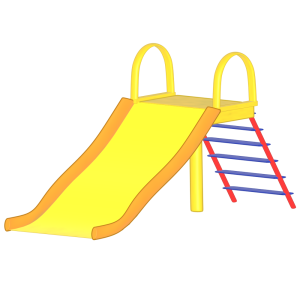 広いすべり台のイラスト