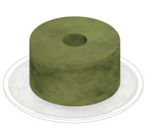 抹茶 シフォンケーキのイラスト