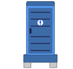 男専用 仮設トイレのイラスト