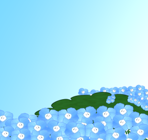 ネモフィラ畑のイラスト