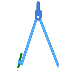 開いたコンパスのイラスト
