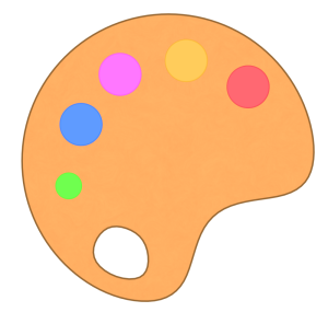 絵の具のパレットのイラスト