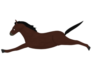 走る馬のイラスト