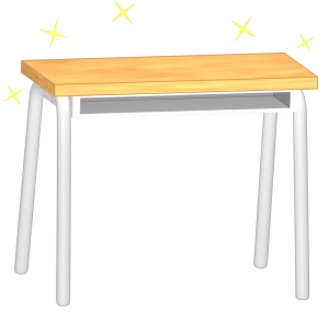 学校の机のイラスト