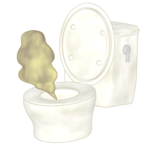 臭いトイレのイラスト