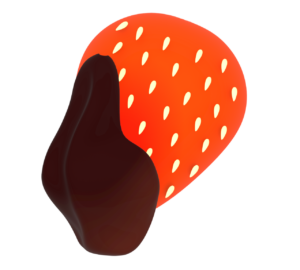 いちごフォンデュのイラスト