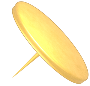 刺さった画鋲のイラスト