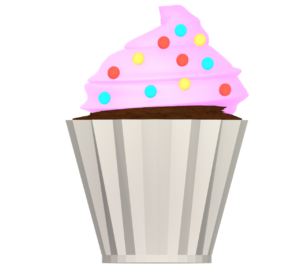 おしゃれなカップケーキのイラスト