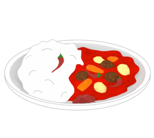 激辛カレーのイラスト