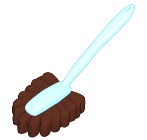 トイレの掃除用ブラシのイラスト