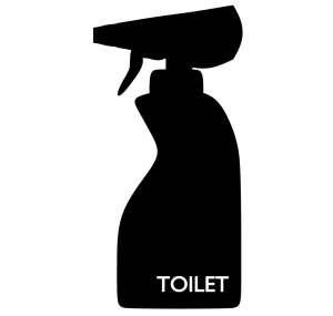 トイレ用洗剤のシルエット