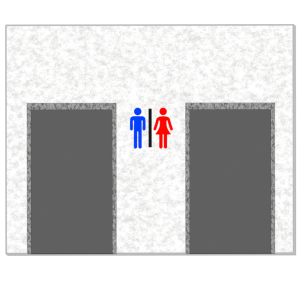 トイレの入り口のイラスト