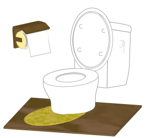 トイレ個室のイラスト
