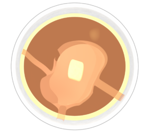 上から見たホットケーキのイラスト
