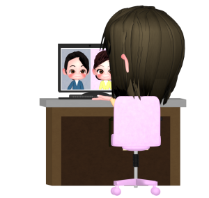 ビデオ会議のイラスト