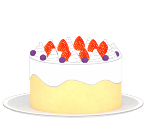 ホールケーキのイラスト