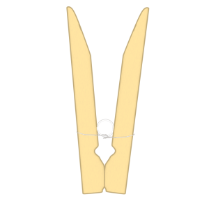 木製クリップのイラスト