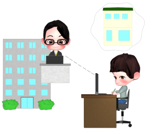 在宅勤務のイラスト