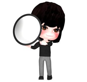 レフ板を持つ女性スタッフのイラスト