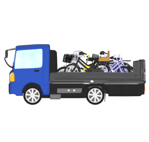 放置自転車を撤去するイラスト