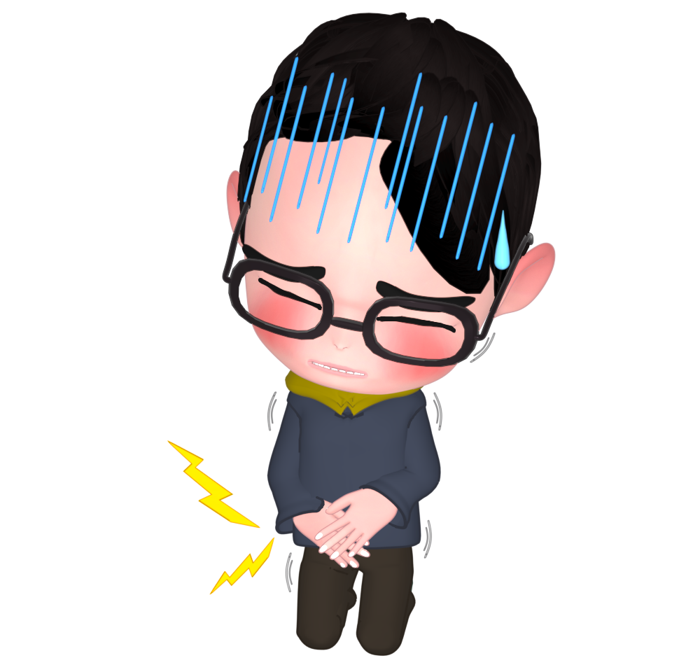 腹痛のイラスト