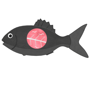 アニサキスのイラスト