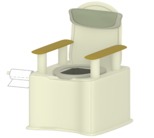 福祉用具 ポータブル簡易トイレのイラスト