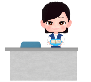 銀行員の女性のイラスト