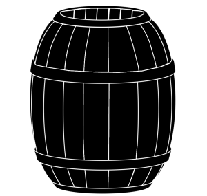 樽のシルエット