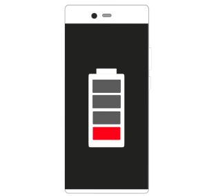 充電が切れたスマホのイラスト