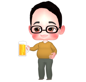 ビール腹のイラスト