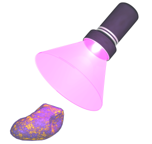 ブラックライトで光る石のイラスト